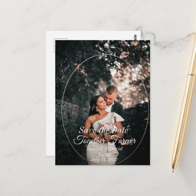 Foto Save the Date Postkarten (Vorderseite/Rückseite Beispiel)