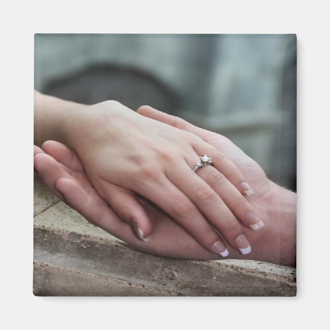 Foto-Save the Date-Verlobung-Magnet hinzufügen Magnet (Vorne)