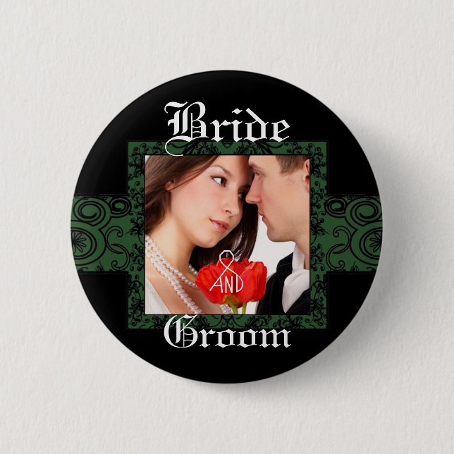 Foto-Schaltfläche für Braut und Boden Button (Vorderseite)