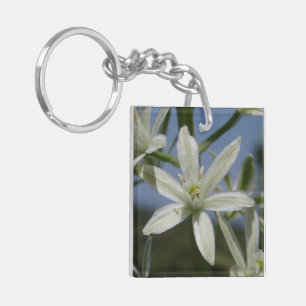Foto-Schlüsselanhänger der weißen Blume Schlüsselanhänger