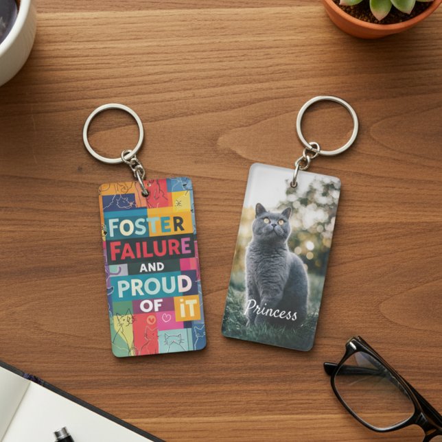 Foto-Schlüsselanhänger für Fehlerbehebung Schlüsselanhänger (Pet Foster Failure pet photo personalized keychain)