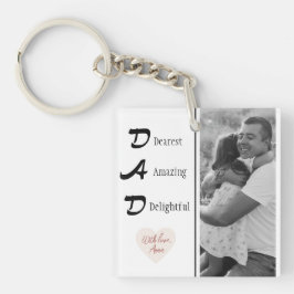 Foto-Schlüsselanhänger für personalisiert Vater| V Schlüsselanhänger