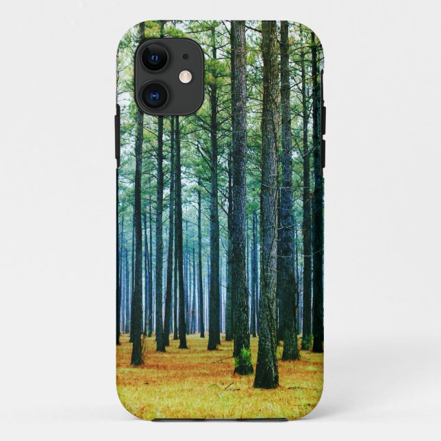 Foto-schönes Kiefern-Baum-Waldgelb-Gras Case-Mate iPhone Hülle (Rückseite)