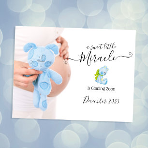 Foto Schwangerschaft Ankündigung   Sweet Miracle Postkarte