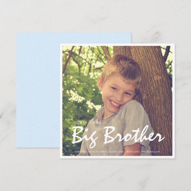 Foto Schwangerschaft Big Brother Blue Ankündigung (Vorne/Hinten)