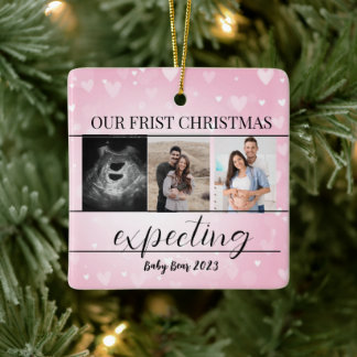Foto Schwangerschaft Neue Eltern 1. Weihnachten er Keramikornament