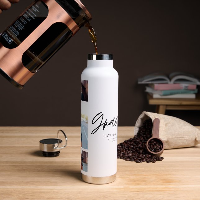 Foto Schwarz-weiß Abschluss Drehbuch modern elegan Trinkflasche (Kaffee)