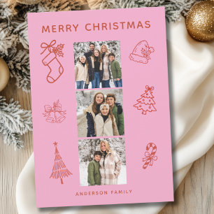 Foto Scribble Weihnachtskarte Feiertagskarte