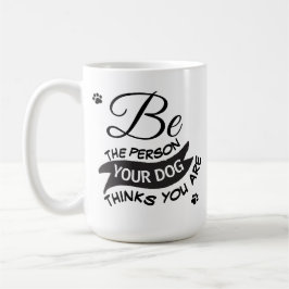 Foto sei die Person, die Ihr Hund für die Sie ange Kaffeetasse