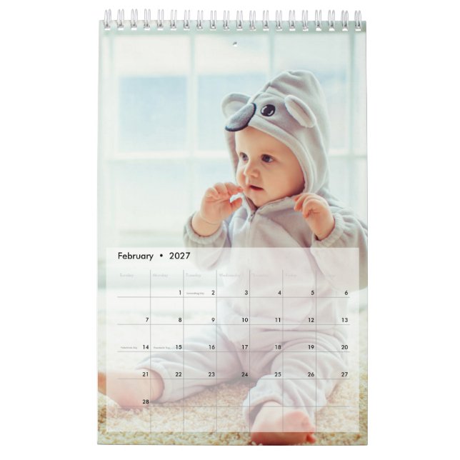 Foto-Seitenlayoutkalender für benutzerdefinierte S Kalender (Feb 2027)