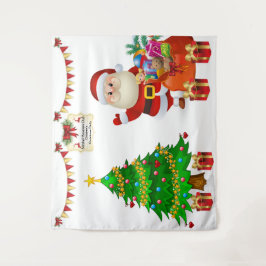 Foto Selfie Hintergrund Weihnachten personalisiere Wandteppich