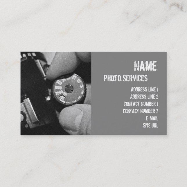 Foto Services Business Card Visitenkarte (Vorderseite)