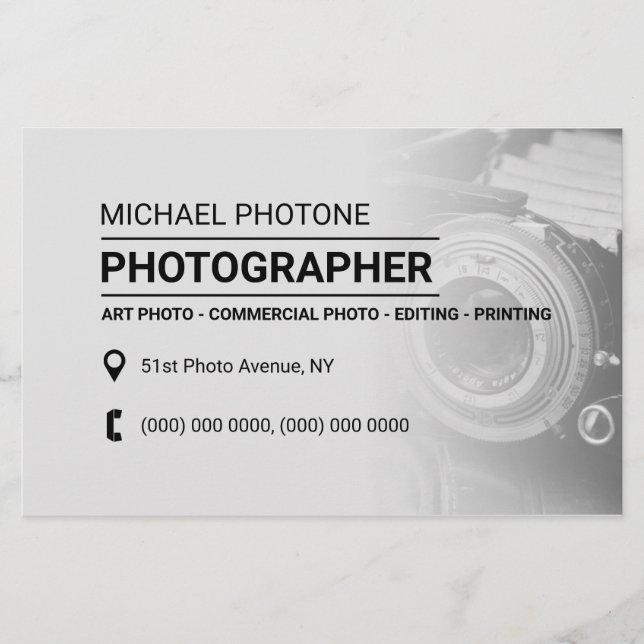 Foto Services verblassen Stil hell Flyer (Vorne)