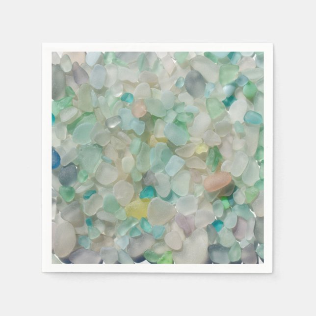 Foto-Servietten aus Meeresglas, Beachglas Serviette (Vorderseite)