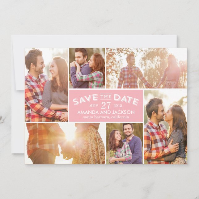 Foto Showcase Save the Date - Rosa (Vorderseite)