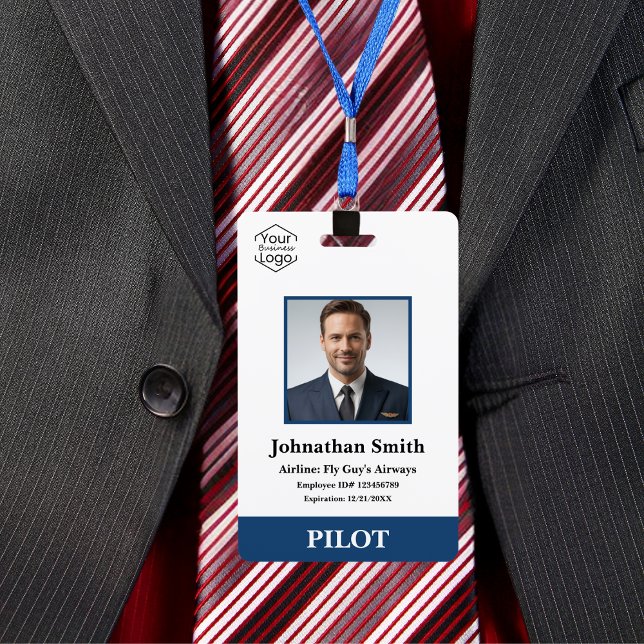 Foto-Sicherheits-ID-Logo von Airline Pilot Unterne Ausweis (Von Creator hochgeladen)