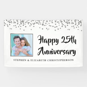 Foto Silver Confetti zum 25. Jubiläum Banner