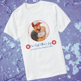 Foto Simple Niedlich Modern Daddy First Vathday T-Shirt