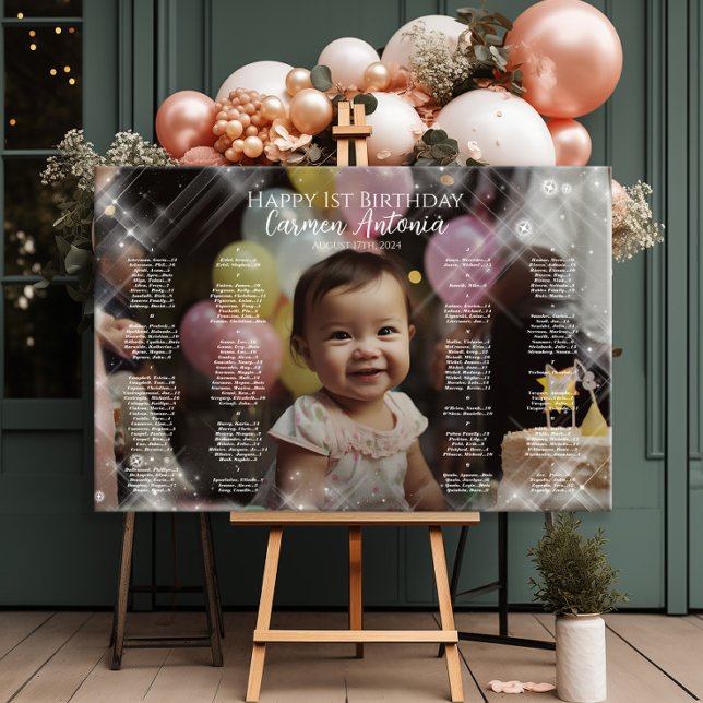 Foto Sitzkarte zum ersten Geburtstag 1. Geburtstag Poster (Von Creator hochgeladen)