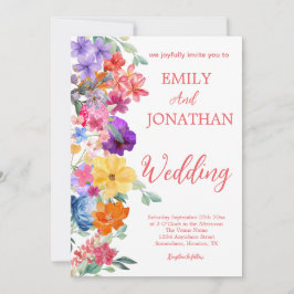 Foto-Skript für Wildblumen in bemalten Gärten Einladung