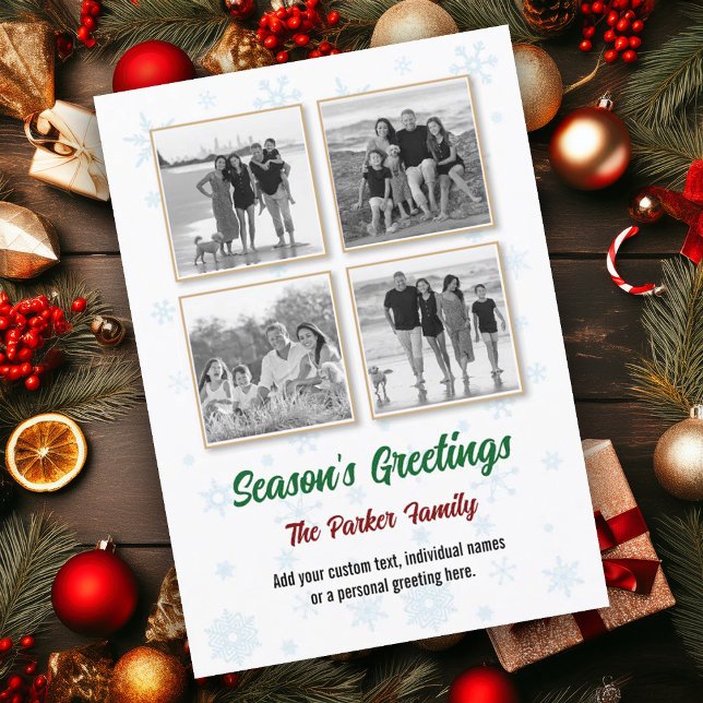 Foto Snowflake Instagram Collage Weihnachtskarte Feiertagskarte (Von Creator hochgeladen)