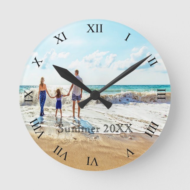 Foto Sommerferien - Rom Runde Wanduhr (Vorderseite)