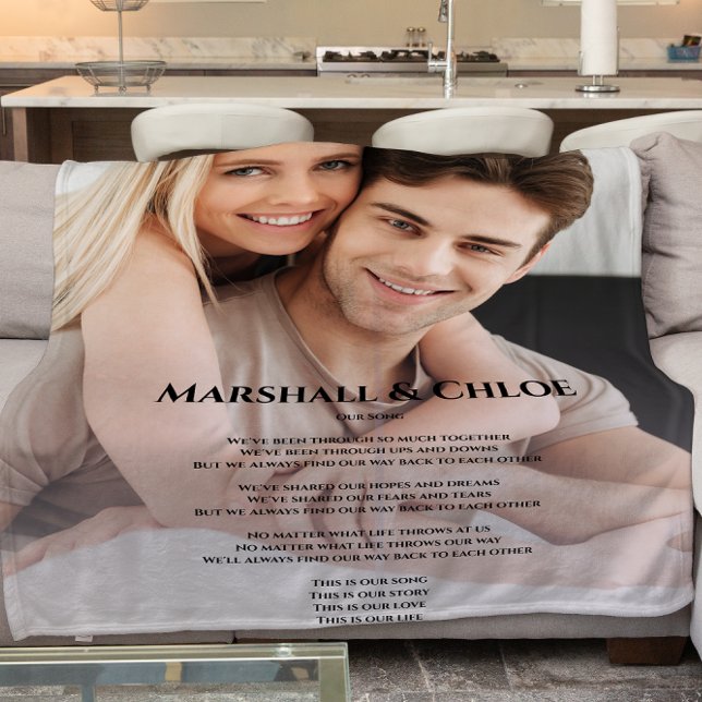 Foto Song Texte Fleece Blanket (Von Creator hochgeladen)