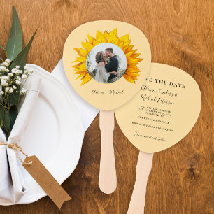 Foto Sonnenblume rustikale Hochzeit speichern Sie  Fächer
