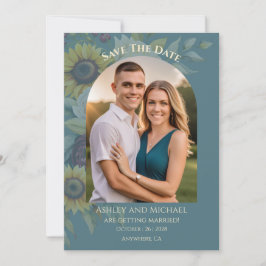 Foto Sonnenblumen Land Elegante Save The Date