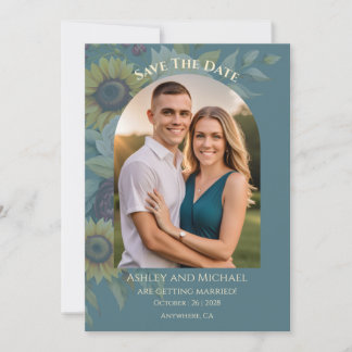 Foto Sonnenblumen Land Elegante Save The Date