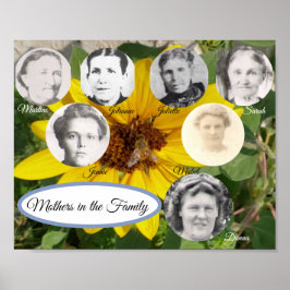 Foto Sonnenblumen und Bienen Poster