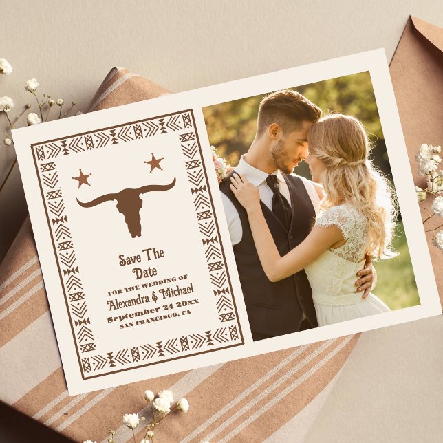 Foto Southwestern Ranch Western Hochzeit Save The Date (Von Creator hochgeladen)