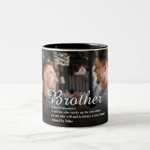 Foto-Spaß Modern Cool Bestes Je Bruder Definition Zweifarbige Tasse