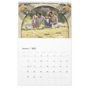 Foto-Speicher der Familie Elegant-Boho-Grafikkalen Kalender