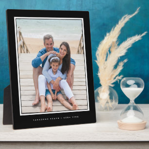 Foto-Speicher für Familienurlaub - Schwarzer Rahme Fotoplatte