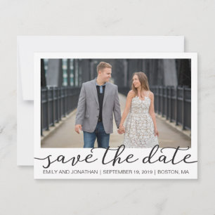 Foto Speichern Sie die Datumskarten mit weißer Gre Save The Date