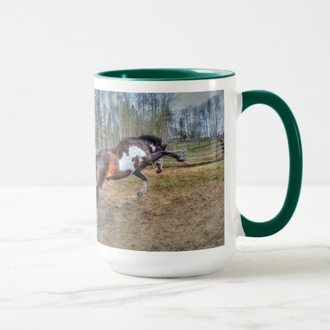 Foto "Spirale Pinto Stallion Equine Action" Tasse (Rechts)