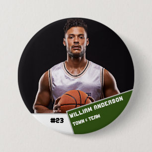 Foto-Sportschaltfläche / Basketballspieler für But Button
