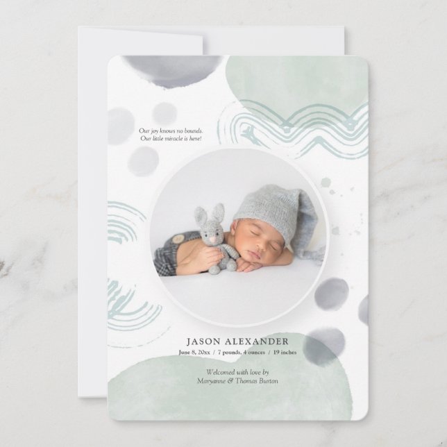 Foto Spot Geburt Ankündigung (Vorderseite)