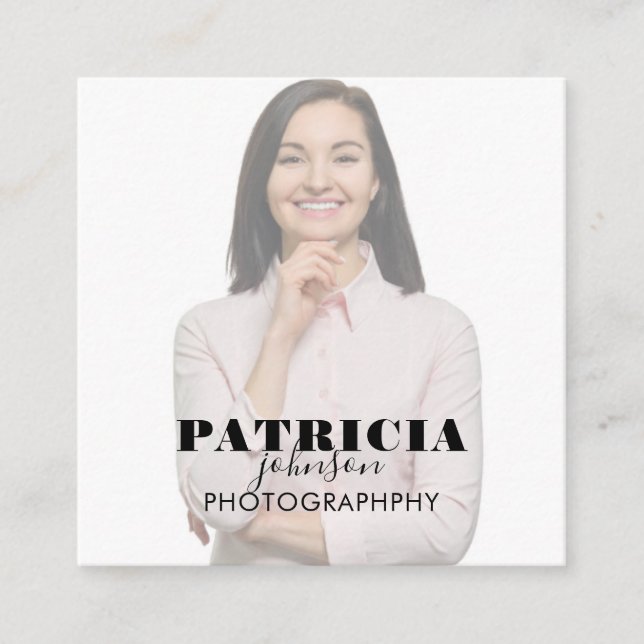 Foto Square Business Card Quadratische Visitenkarte (Vorderseite)