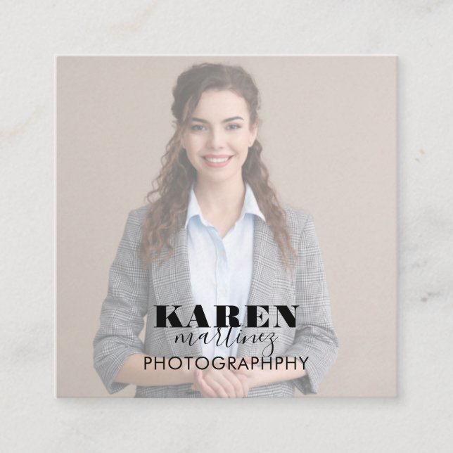 Foto Square Business Card Quadratische Visitenkarte (Vorderseite)