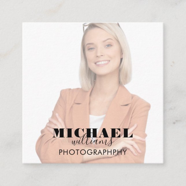 Foto Square Business Card Quadratische Visitenkarte (Vorderseite)