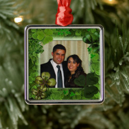 Foto-St.-Patrick's-Day-Ornament Ornament Aus Metall