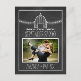 Foto Stall Chalkboard Hochzeit speichern Sie die D Ankündigungspostkarte