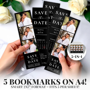 Foto-Stand 2x7" Save the Date Hochzeitsstreifen