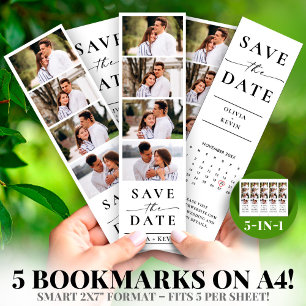 Foto-Stand 2x7" Save the Date Hochzeitsstreifen