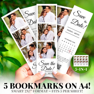 Foto-Stand 2x7" Save the Date Hochzeitsstreifen