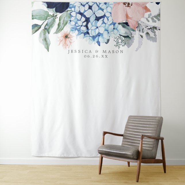 Foto-Stand der Navy Blooms Wandteppich (Beispiel)