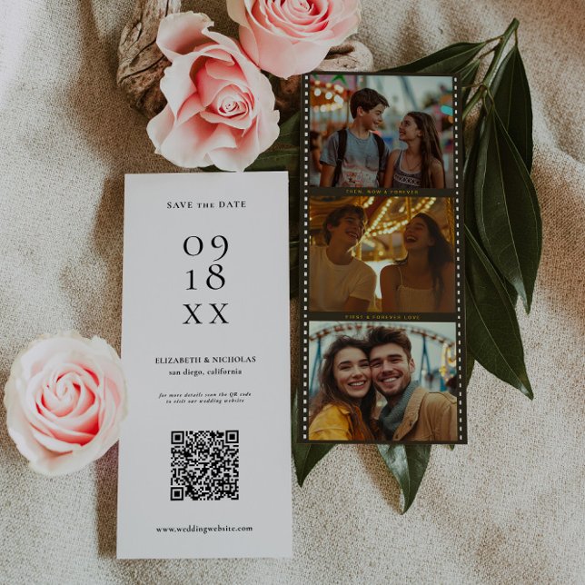 Foto-Stand für elegante Folien | QR-Code Save The Date (Von Creator hochgeladen)