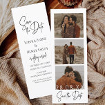 Foto-Stand für Minimalistische Filmstreifen Save t<br><div class="desc">Moderne minimale Save the Date Vorlage,  Save the Date mit Foto,  Foto-Streifen Save the Date,  Foto-Stand</div>
